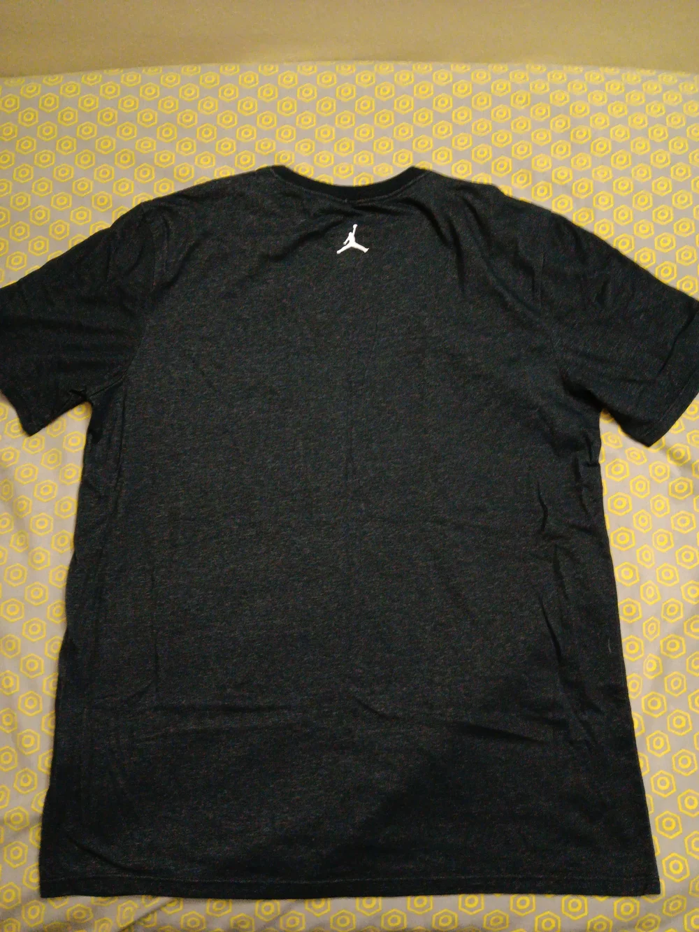 Jordan Black Short-Sleeve Tee with Red Accent Lettering
